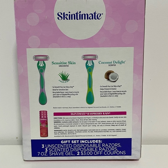 Skintimate Raspberry Rain Shave Set - Picture 3 of 3